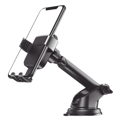 Soporte de Celular para Automóvil / Ventosa con Succión Fuerte / Rotación 360° / Brazo Telescópico Ajustable / Compatible 4.7'' a 7'' / Sujeción por Gravedad