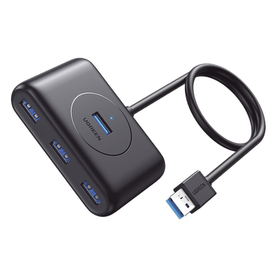 HUB USB-A 3.0 / 4 Puertos USB-A 3.0 5Gbps / Entrada USB-C PD 5V2A / Cable 1 m (3.3 ft) / Indicador LED / Diseño Compacto