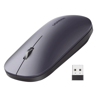 Mouse Inalámbrico / 2.4 GHz / Alcance 10 m (32.8 ft) / DPI 1000-4000 Ajustable / Ultra Delgado 3 cm / Silencioso 40 dB