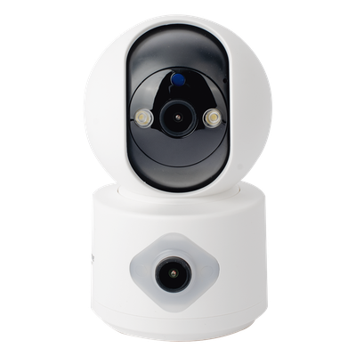 Cámara IP WiFi / Doble Lente 3MP / Pan 320° / Tilt 70° / Autoseguimiento / IR 10 m (32.8 ft) / Audio Bidireccional / microSD 128GB
