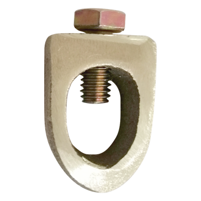 Conector Varilla-Cable / Bronce 100% / Tornillo Acero Inoxidable / Varilla 5/8-3/4 in (16-19 mm) / Cable 4-1/0 AWG / 3.5 x 2.5 x 1.2 cm