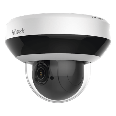 Mini PTZ IP / 2 Megapixel / 4X Zoom Óptico / Audio Bidireccional / IR EXIR 20 m (65.6 ft) / WDR 120 dB / PoE / IK10 / IP66 / Ultra Baja Iluminación