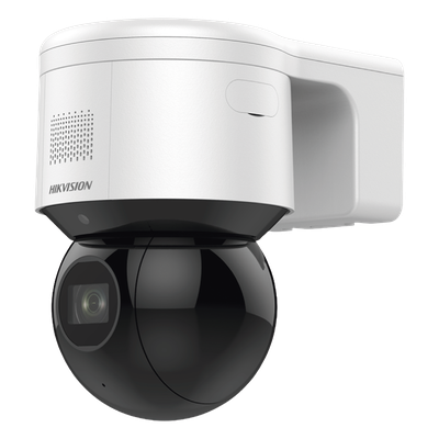 Domo PTZ IP / 4 Megapixel / 4X Zoom Óptico / IR EXIR 50 m (164 ft) / WDR 120 dB / AcuSense / Luz Estroboscópica y Sirena / PoE+ / IP66