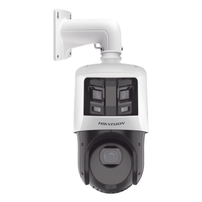 PTZ IP TandemVu / 4 Megapixel PTZ + 6 Megapixel Panorámica / Zoom Óptico 25x / IR 100 m (328.1 ft) / WDR 120 dB / PoE+ / IP66