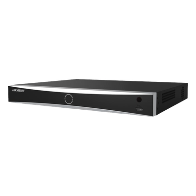 NVR IP / 12 Megapixel (4K) / 8 Canales / 8 Puertos PoE+ / Reconocimiento Facial 20,000 Rostros / AcuSense / 2 Bahías HDD / Alcance PoE 300 m (984.3 ft)