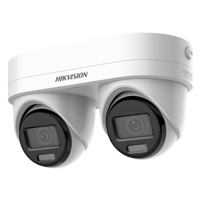 Cámara IP Dual Lente / 4 Megapixel por Sensor / WDR 120 dB / IR 10 m (32.8 ft) / IP67 / IK10 / PoE / Audio Bidireccional
