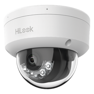 Cámara Domo IP / 2 Megapixel / Dual Light 20 m (65.6 ft) IR + 15 m (49.2 ft) Luz Blanca / Micrófono Integrado / PoE / AcuSense Lite / Interior