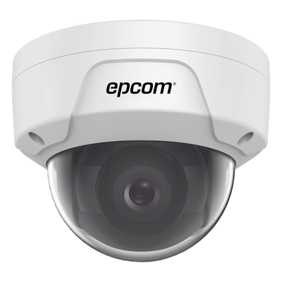 Cámara Domo IP / 4 Megapixel / Lente 2.8 mm / IR 30 m (98.4 ft) / WDR 120 dB / IP67 / IK10 / PoE