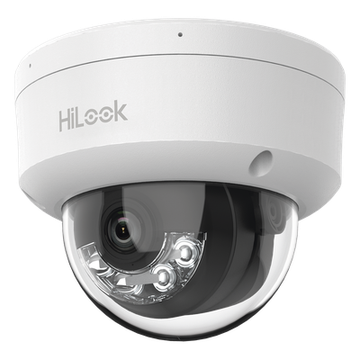 Cámara Domo IP / 4 Megapixel / Dual Light 20 m (65.6 ft) / AcuSense Lite / PoE / Lente 2.8 mm / 104° / Interior