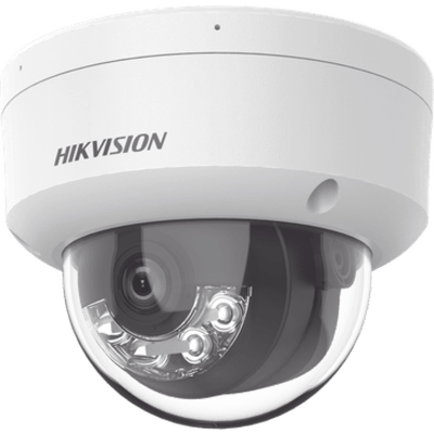Cámara Domo IP / 2 Megapixel / Dual Light 30 m (98.4 ft) / AcuSense Lite / Micrófono Integrado / IK08 / IP67 / PoE