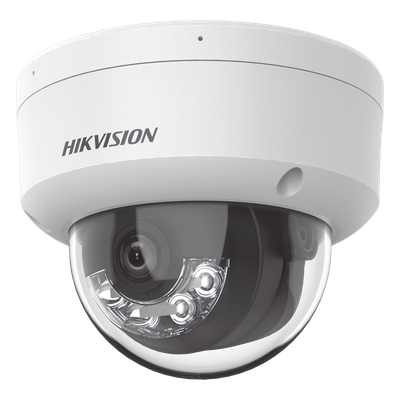 Cámara Domo IP / 2 Megapixel / Dual Light 30 m (98.4 ft) / Lente 2.8 mm / 103° / IK08 / IP67 / PoE / Micro SD 512 GB