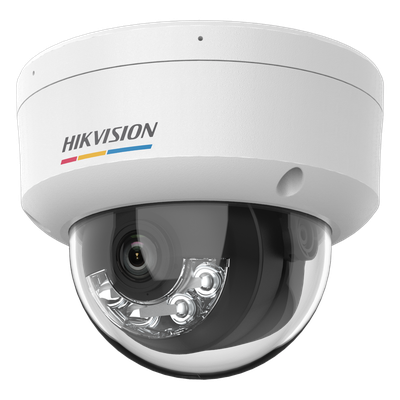 Cámara Domo IP / 2 Megapixel / ColorVu 3.0 / Dual Light 30 m (98.4 ft) / Detección Humanos y Vehículos / IP67 / IK08 / PoE