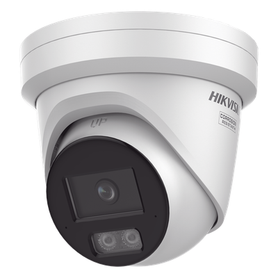 Turret IP 4 Megapixel / Lente 2.8 mm / 98 pies IR + Luz Blanca / Doble Micrófono / IP67 / WDR 130 dB / AcuSense 3.0 / NEMA 4X / AcuSeek
