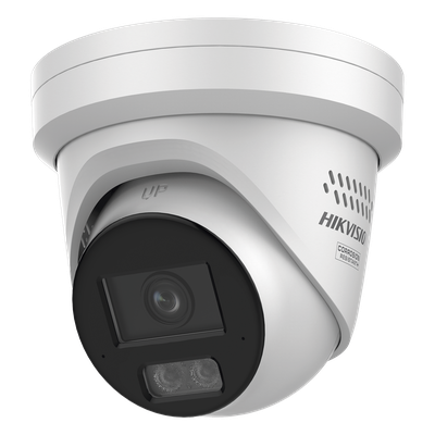 Turret IP / 6 Megapixel / Lente 2.8 mm / 98.4 ft IR + Luz Blanca / Audio Bidireccional / IP67 / Estrobo Azul y Rojo / WDR 130 dB / AcuSense 3.0 / Metal / NEMA 4X / AcuSeek