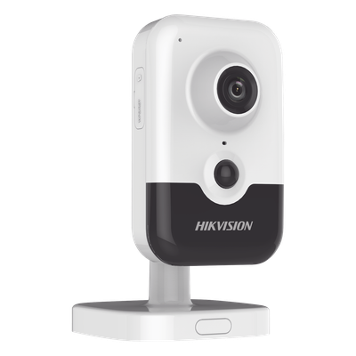 Cámara Cubo IP / 4 Megapixel / Lente 2.8 mm / IR EXIR 10 m (32.8 ft) / Sensor PIR 8 m (26.2 ft) / WDR 120 dB / PoE / Audio Bidireccional