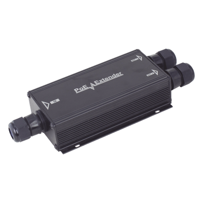 Extensor PoE Gigabit / Alcance 200 m (656.2 ft) / IP66 / 60 W Total / 2 Puertos de Salida PoE / Sin Fuente Adicional