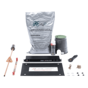 Kit de Tierra Física / Resistencia < 2 Ohm / 15 A / Electrodo Cobre Electrolítico / Compuesto Orgánico Certificado / Supresor de Picos