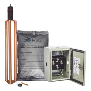 Kit de puesta a tierra / 70 A / Electrodo + Filtro + Acoplador 1500 A / Gabinete NEMA 4 / 20x30x12 cm (7.9x11.8x4.7 in) Kit de puesta a tierra / 70 A / Electrodo + Filtro + Acoplador 1500 A / Gabinete NEMA 4 / 20x30x12 cm (7.9x11.8x4.7 in)