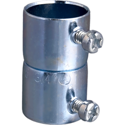 Cople para Tubo EMT / 1" (25.4 mm) / Pared Delgada / Tornillo Tipo Americano / Galvanizado