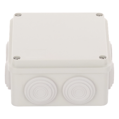 Caja de Derivación / 7 Glándulas Recortables / IP55 / -40 a 120°C / 100 x 100 x 54 mm (3.9 x 3.9 x 2.1 in)