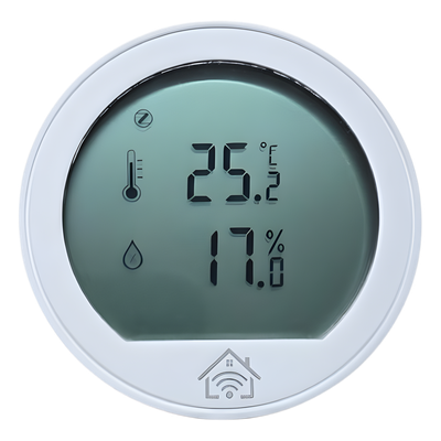 Sensor de Temperatura y Humedad ZigBee / Pantalla LCD / Rango -20°C a 60°C / Precisión ±0.2°C / Respuesta ≤1 s / Batería CR2430