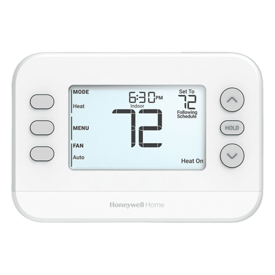Termostato Programable / 1H/1C / Pantalla 4.84 Pulgadas Cuadradas / Alimentación 24 VCA o 2 Baterías AA / Placa de Montaje UWP