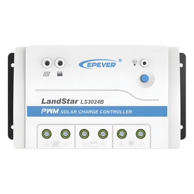 Controlador de Carga Solar PWM / 30 A / 12/24 VCC Auto / RS-485 / Baterías Gel-AGM-Selladas / Parámetros Configurables