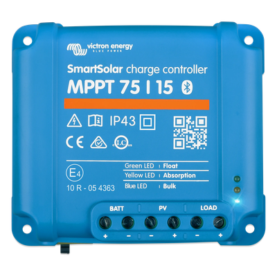 Controlador de Carga Solar MPPT / 15 A / 12/24 Vcc / Eficiencia 98% / Bluetooth Integrado / IP43
