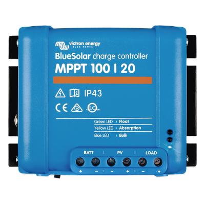 Controlador de Carga Solar MPPT / 20 A / 12/24/48 Vcc Automático / Eficiencia 98% / Rango -30°C a 60°C (-22°F a 140°F) / VE.Direct