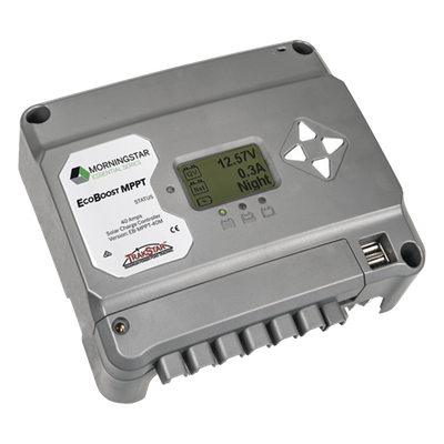 Controlador de Carga Solar MPPT / 40 A / 12V y 24V / Pantalla LCD / 2 Puertos USB 3A / Control de Iluminación