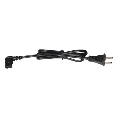 Cable de Alimentación AC / 120-240 Vca / 1 m (3.28 ft) / 18 AWG / Clavija Tipo A 2 Pines / Conector L