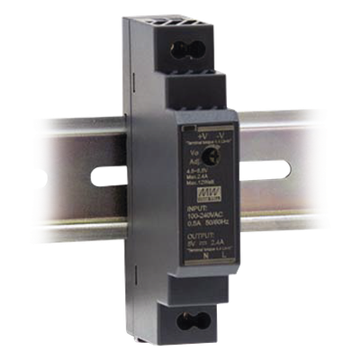 Fuente de Poder Riel DIN / 12VCC / 15W / Entrada Universal 85-264VAC / Ultra Delgada 17.5mm