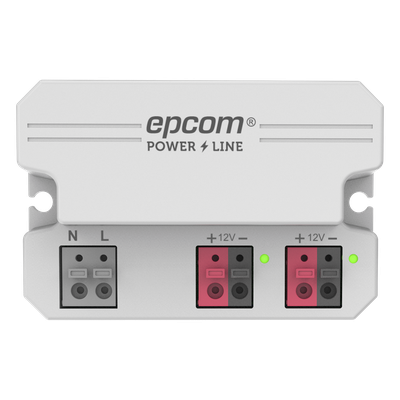 Fuente de Alimentación / 12 Vcc / 2 A / Entrada Universal 110-240 Vca / Doble Salida con Terminales de 2 Pines / Operación -20°C a 45°C