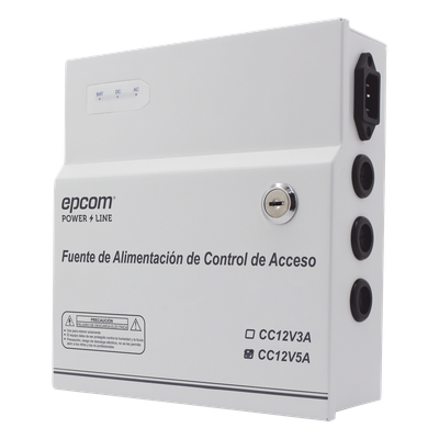 Fuente de Alimentación Regulada / 11-15 Vcc / 5 A / Respaldo con Batería Externa / Temporizador 0-45 s / Entrada Universal 96-264 Vca