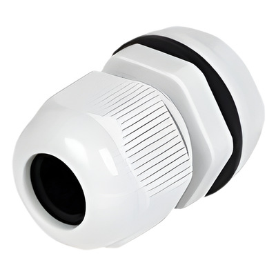 Conector Tipo Glándula / Rosca 12 mm (1/2') / Cable 3.5 a 6 mm / Plástico Gris / Industrial y Doméstico