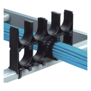 Espaciador de Cables Apilable / 4 Espacios / 1.25 in (31.8 mm) / Nylon 6.6 FR / Negro