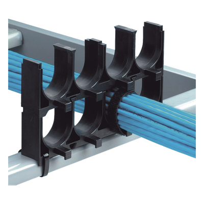 Espaciador de Cables Apilable / 4 Espacios / 1.25 in (31.8 mm) / Nylon 6.6 FR / Negro