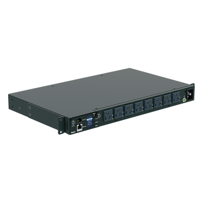 PDU Monitoreable por Toma / 8 Salidas NEMA 5-20R / Control Individual y por Grupo / 120 Vca / 15 A / 1UR Horizontal 19 in