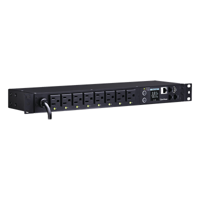PDU Switchable / 8 Salidas NEMA 5-15R / Entrada 120 Vca NEMA 5-15P / Horizontal 19in / 1UR / Control Remoto por Red / Daisy Chain