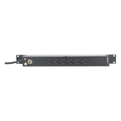 PDU Horizontal / 6 Contactos NEMA 5-15R / 15A / 120Vca / Rack 19" / 1U / Cable 2.5 m (8.2 ft)