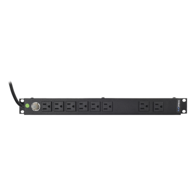 PDU Horizontal / 8 Contactos NEMA 5-15R / 120Vca / 15A / Rack 19" 1U / Cable 2.5 m (8.2 ft)