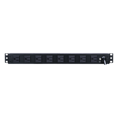 PDU Básico Rack / 10 Salidas NEMA 5-15R / 15 Amp / 120 Vca / 1U / Cable 4.5 m (14.8 ft)