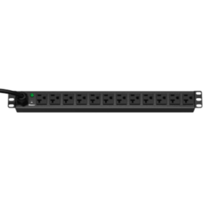 PDU Básica / 12 Tomas NEMA 5-20R / Entrada NEMA 5-15P / Rack 19in 1U Horizontal / 15A 120VCA / Cable 3 m (9.8 ft) PDU Básica / 12 Tomas NEMA 5-20R / Entrada NEMA 5-15P / Rack 19in 1U Horizontal / 15A 120VCA / Cable 3 m (9.8 ft)
