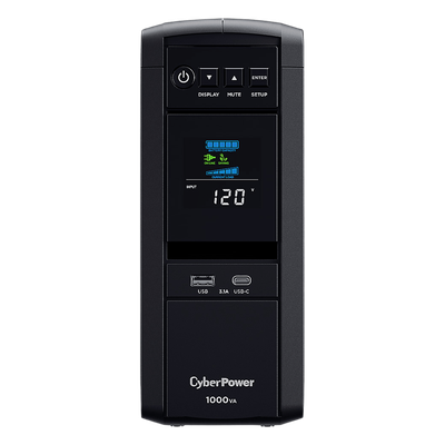 UPS de Torre / 1000 VA / 600 W / Onda Senoidal Pura / Línea Interactiva / 10 Tomas NEMA 5-15R / AVR / LCD Multifunción
