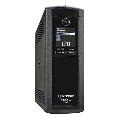 UPS Línea Interactiva / 1500 VA / 900 W / 12 Tomas NEMA 5-15R / 6 con Respaldo / Pantalla LCD / AVR / Supresión 1500 J