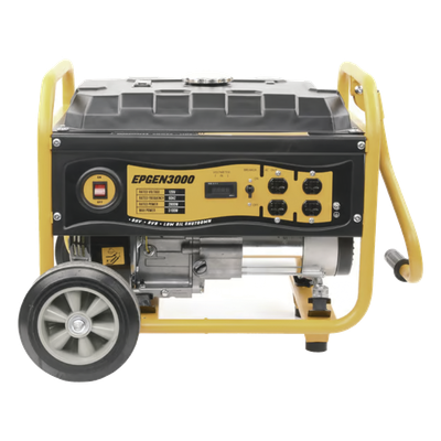 Generador a Gasolina / 3,000 W / 7 HP / 110 Vca / Arranque Manual / 15 L / 10 h Continuas / 96 dB(A)