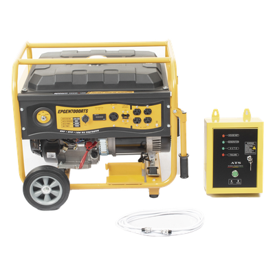 Generador de Emergencia / 6.5 kW Nominal / 7 kW Máxima / Arranque Automático / 220V Bifásico / 60 Hz / Tanque 25 L / 12 h Autonomía