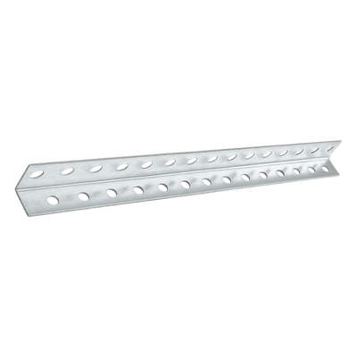 Ángulo Perforado / 50 cm (19.7 ft) / Ancho 2.5 cm / Soporte Guía Horizontal / Acero Galvanizado