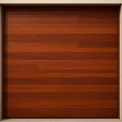 Puerta de Garage / Estilo Americano / Acabado Laminado Madera Clara / 8x8 Pies (2.4x2.4 m) / Panel Calibre 26 / Poliuretano 42mm