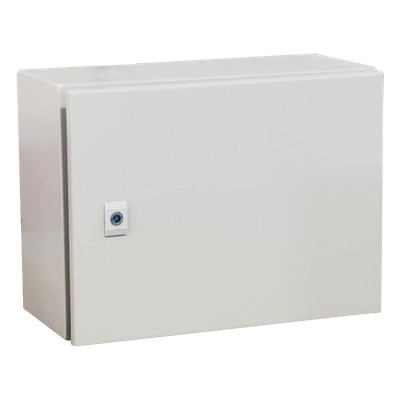 Gabinete de Acero para Intemperie / IP66 / IK10 / 500 x 300 x 300 mm / Carga 45 kg / Placa Trasera / Llave